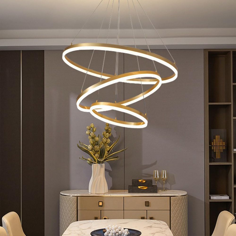 Lustra Led Wonderland Gold 3 Segmente Echivalent 600W Lighting Fixtures