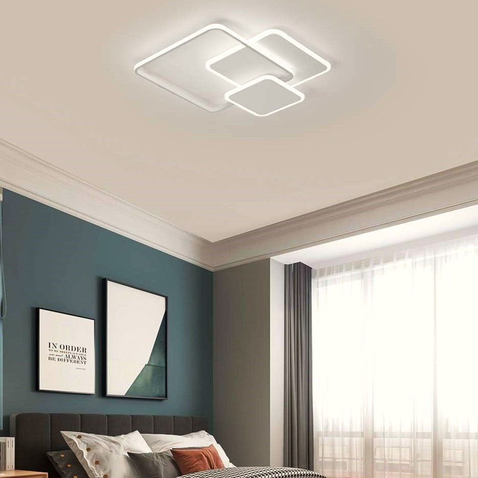 Lustra Led 144W Aragorn Square Alb Telecomanda Lighting Fixtures