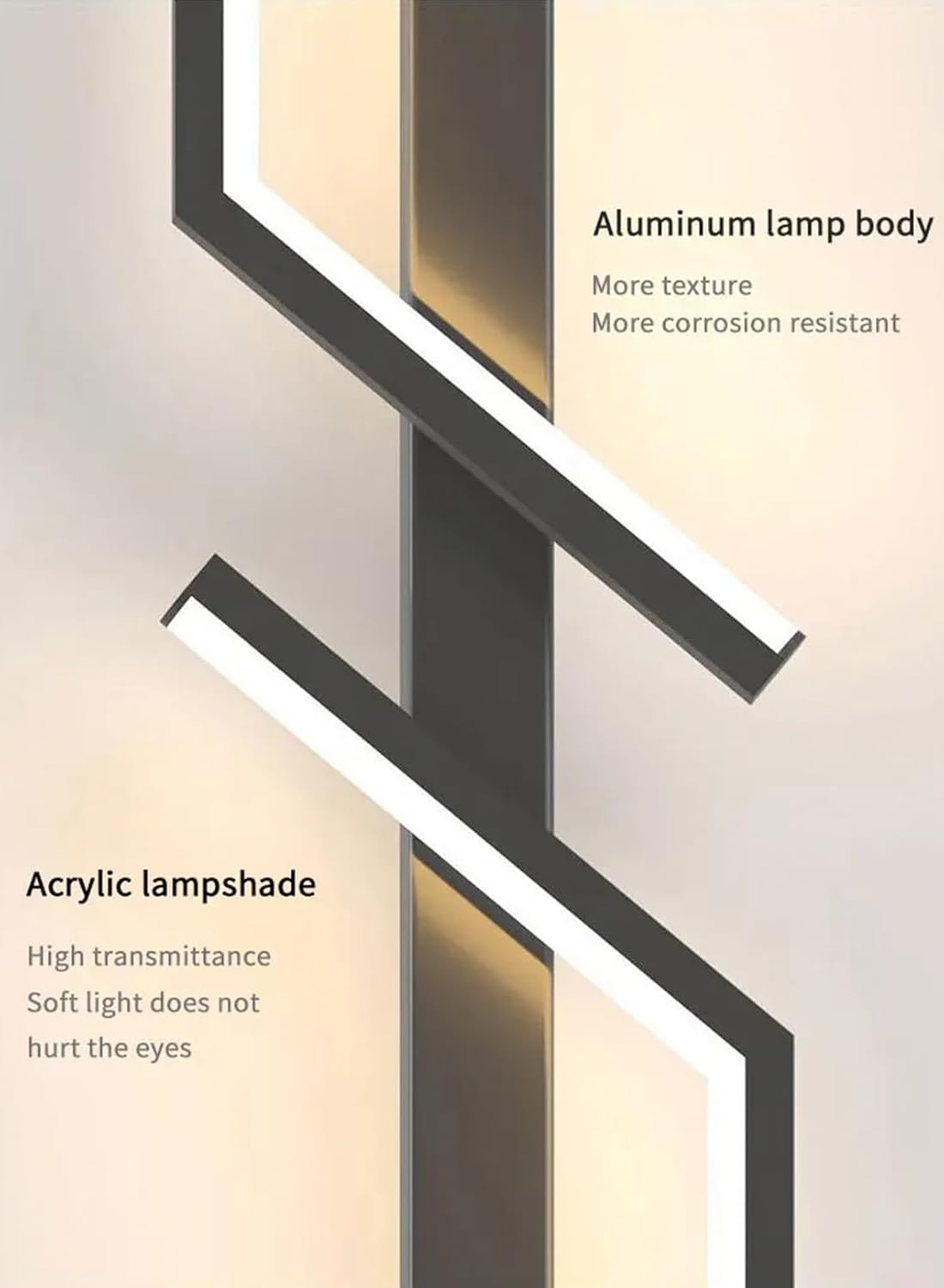 Aplica LED Modern Lines Black 100cm Echivalent 200W 100CM / NEAGRA / MINIMALIST DESIGN Wall Light Fixtures