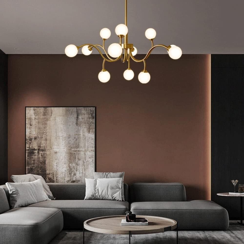 Lustra Nordic Style Abajur MAT Golden Beans 66108-12 AURIE / ABAJUR / 70CM Chandeliers