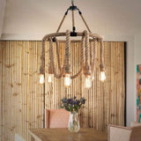 Lustra Vintage Rope Circle 6xE27