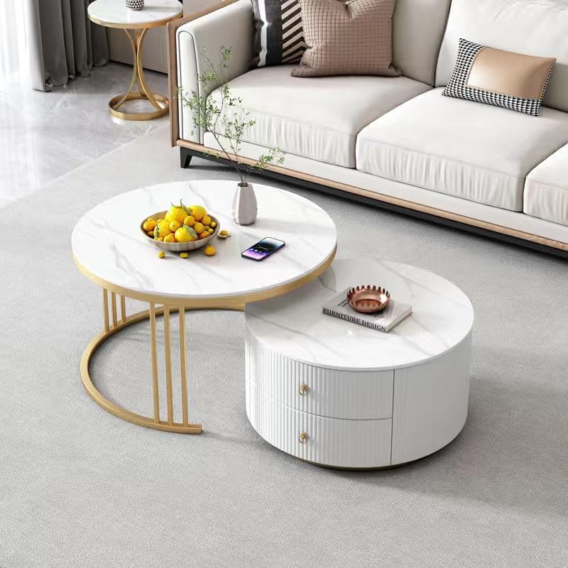 Masa de Dining Valencia Double Marble Deluxe MASA DECORATIVA / ALBA / 80CM decorative table