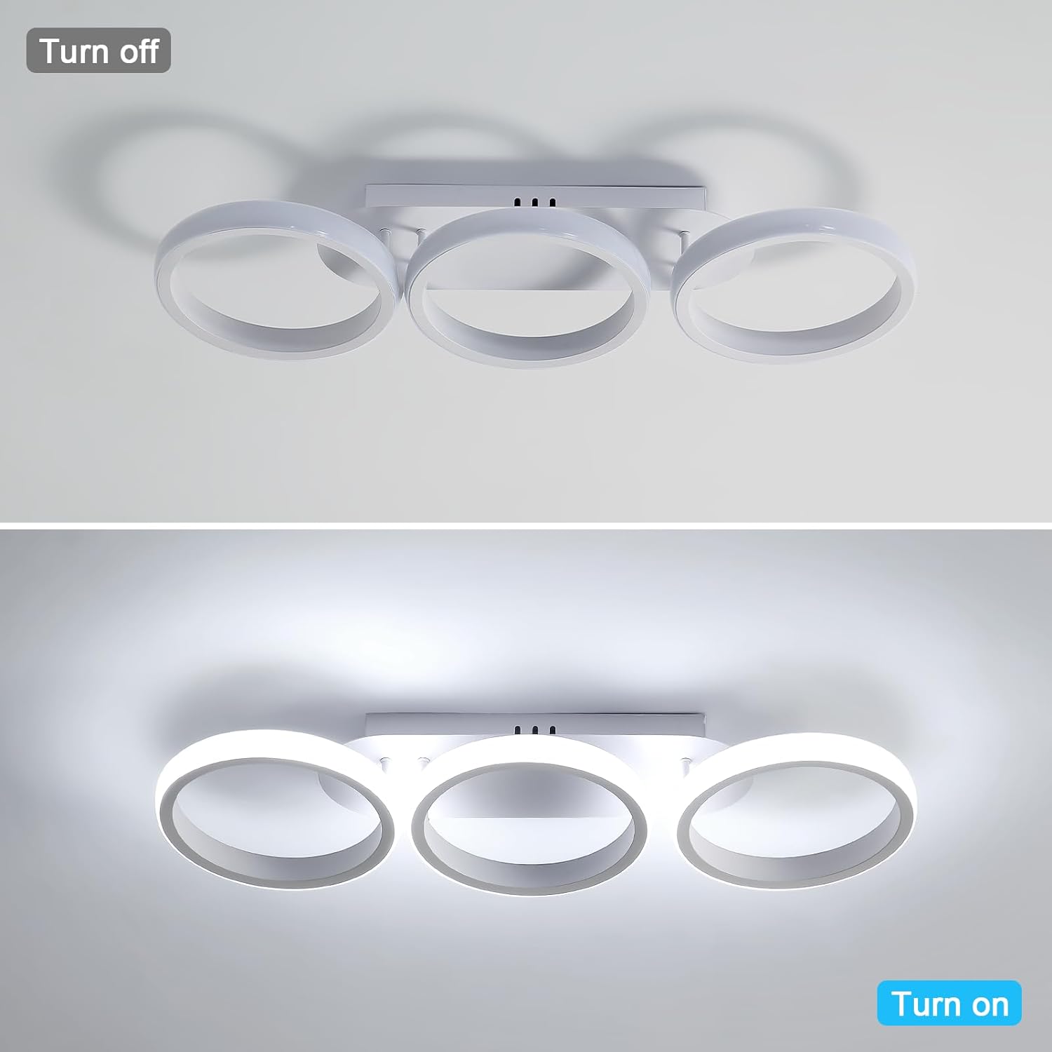 Lustra Led 54W Enzo Circle Alb Echivalent 300W Lighting Fixtures