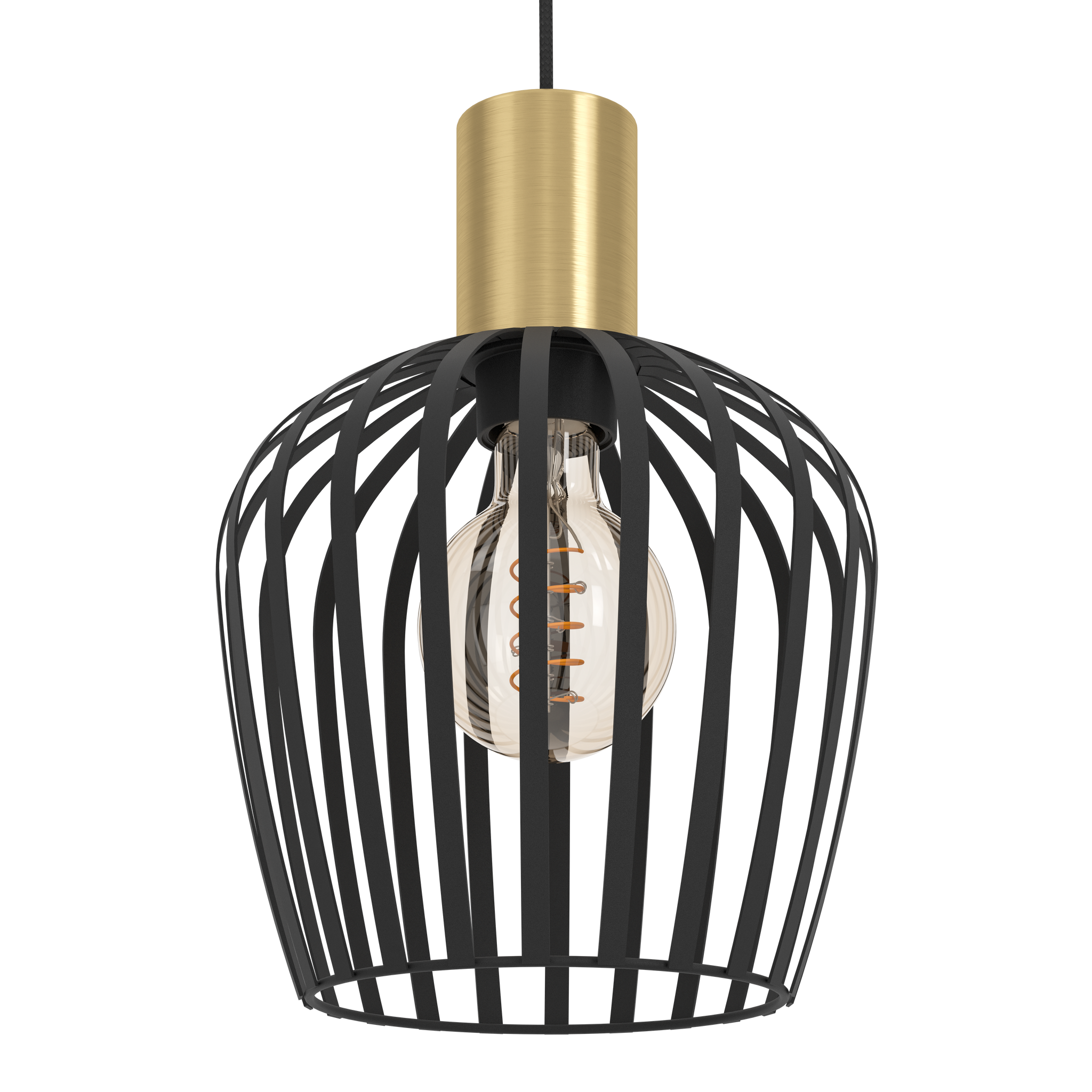 Lustra Suspendata EMPOLI Black & Gold 110CM NEGRU + AURIU / VINTAGE SI RETRO DESIGN / 110CM Chandeliers