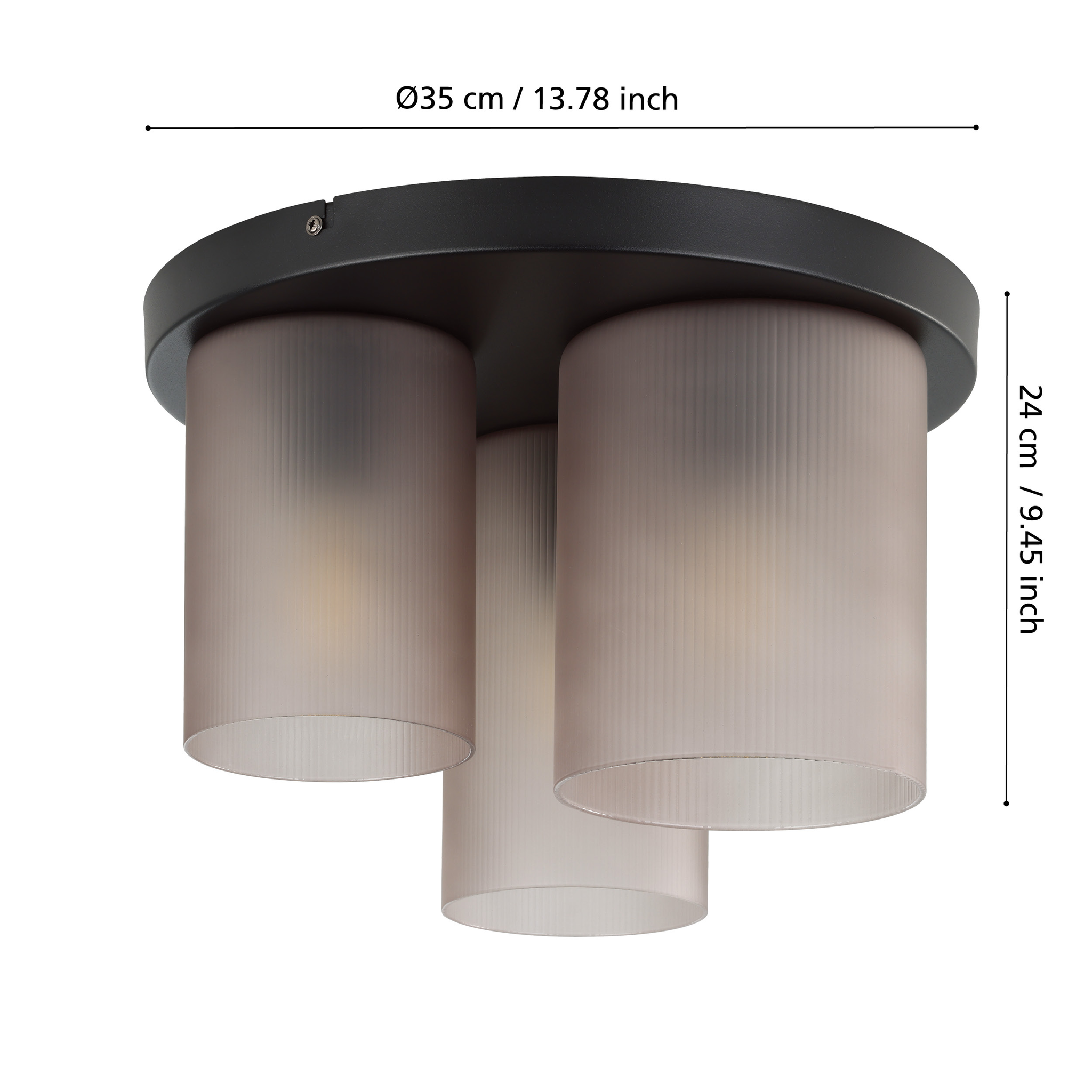 Lustra COLOMERA Black 35CM Eglo Lighting Fixtures