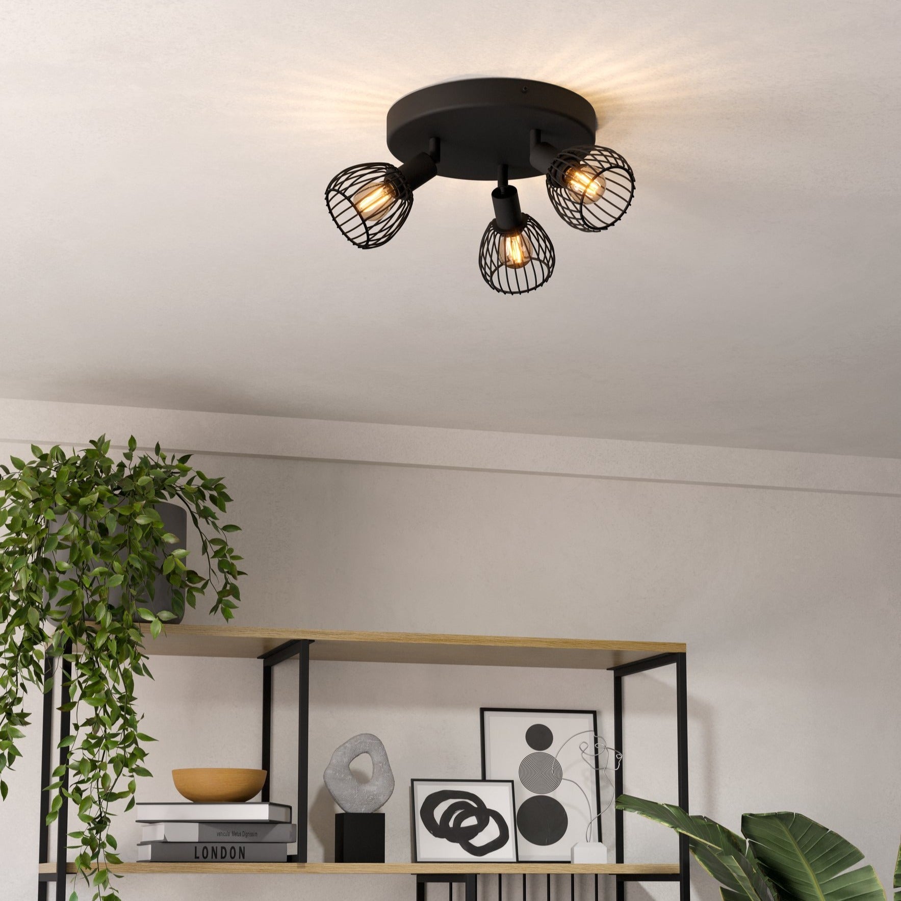 Lustra Cu 3 Spoturi Reglabile Black SONNINO 25CM Lighting Fixtures