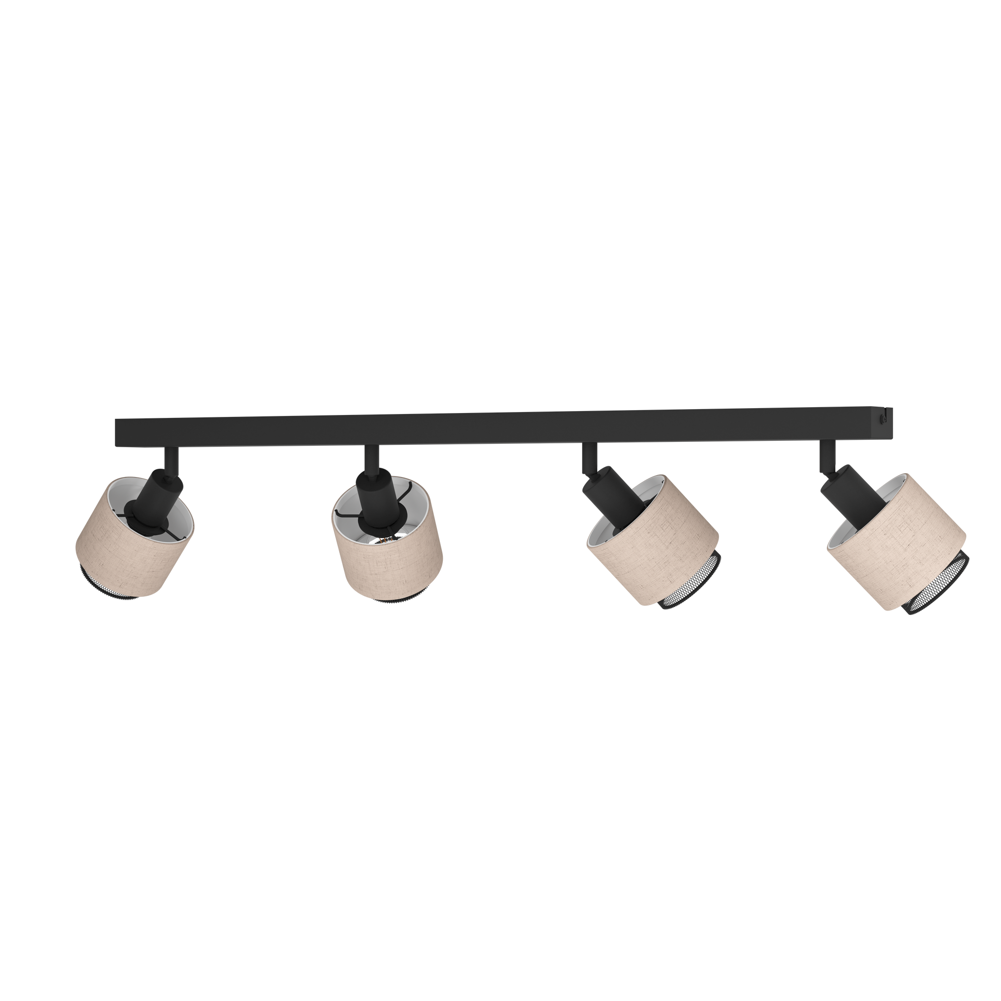 Lustra Cu 4 Spoturi Reglabile Black Natural ROSLEY 75CM NEAGRA Lighting Fixtures