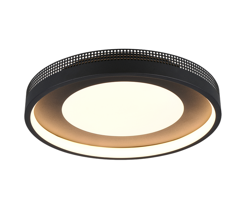Plafoniera LED Premium Solea Black & Gold Ø40CM Echivalent 450W