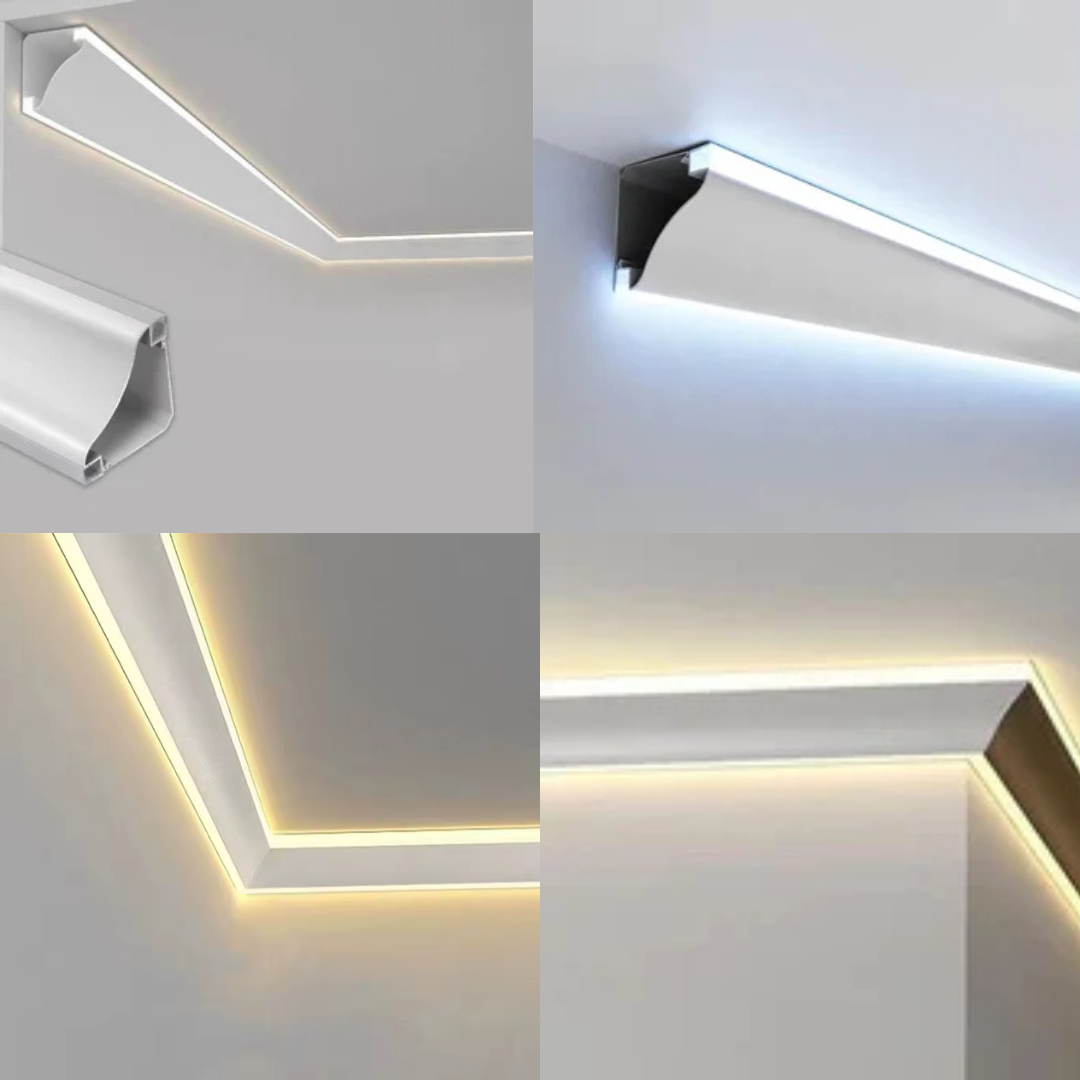 Profil LED Colt Dublu Aluminiu 2 Metri LED Strips