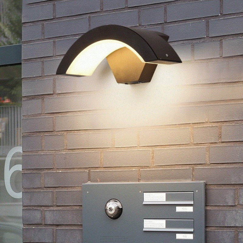 Aplica Led Exterior Helios 18W Neagra Wall Light Fixtures