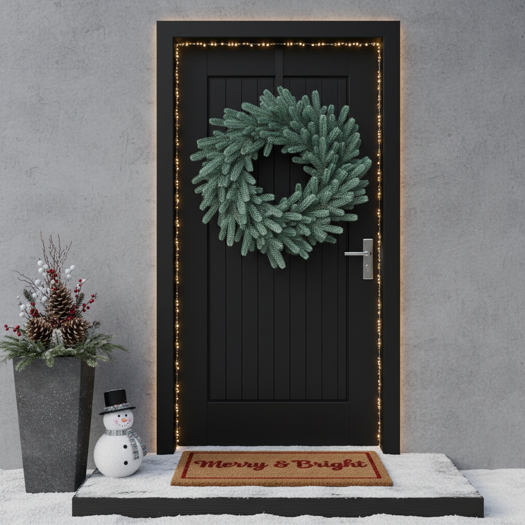 Coronita Artificiala De Craciun pentru Usa Pinewish