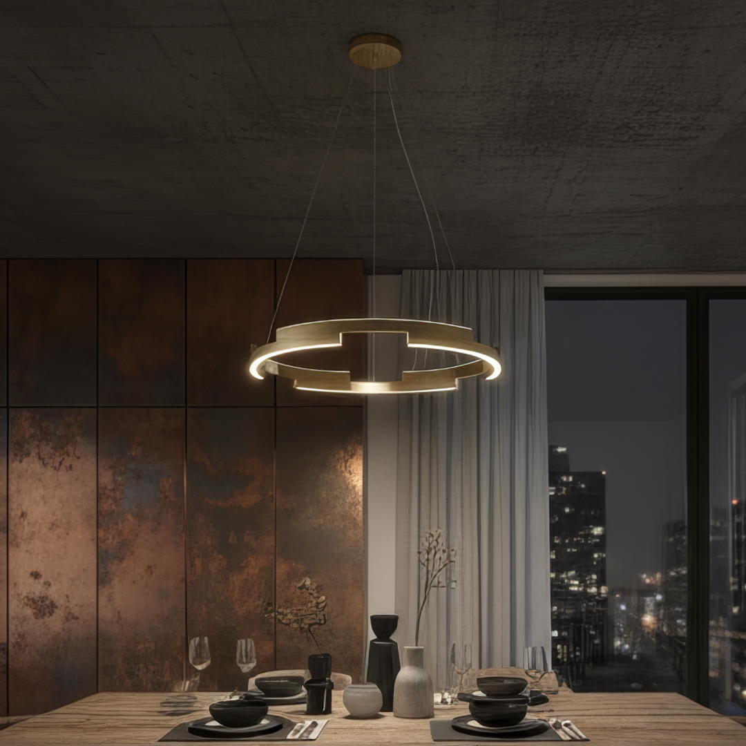 Lustra LED Orbis Cu Telecomanda Wifi 2.4G Gold 3 Culori AURIE / SUSPENDATE / 60CM Lighting Fixtures