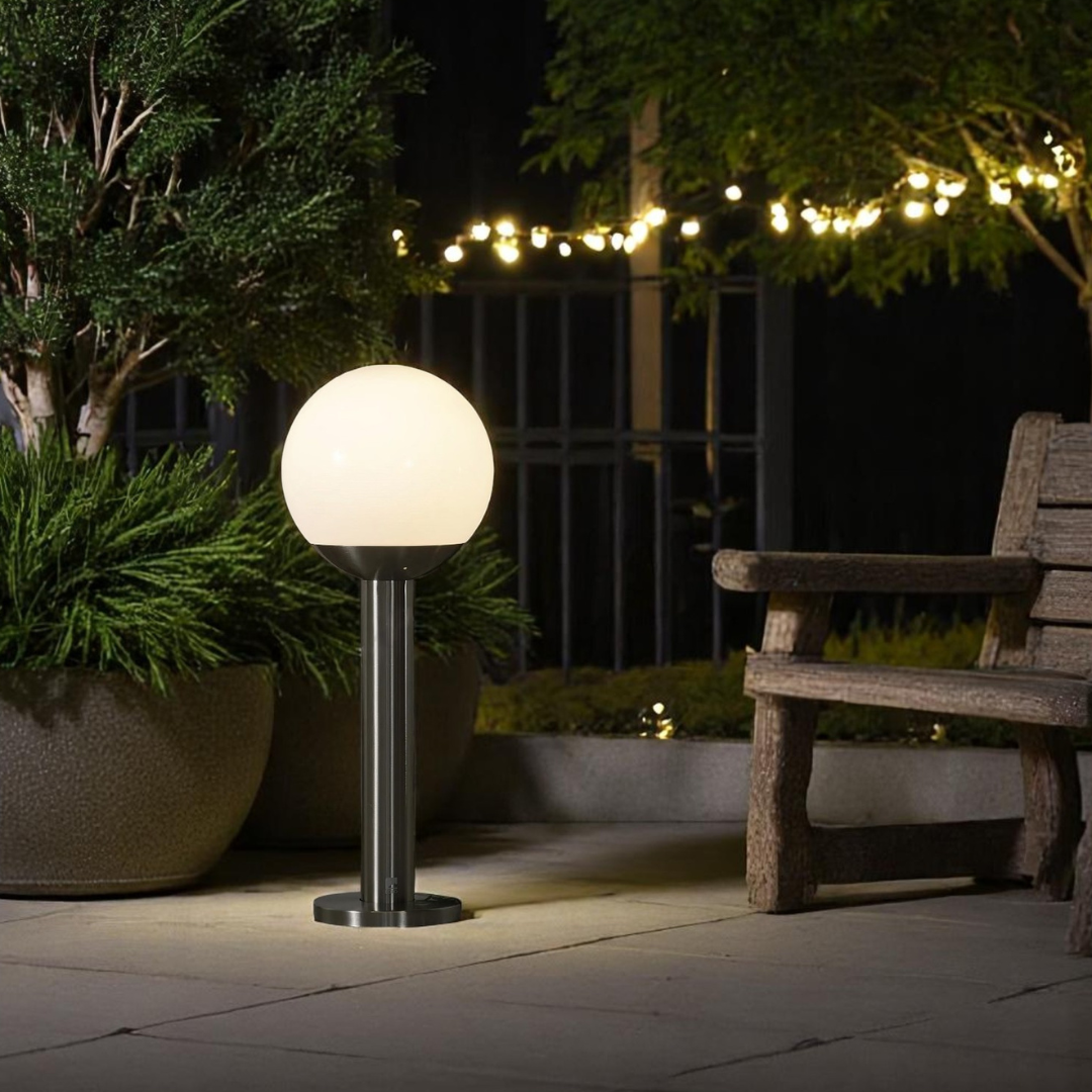 Stalp Ornamental de Gradina NISIA-Z LED E27 9W IP44 900266 ARGINTIE / STALP ORNAMENTAL EXTERIOR LAMP