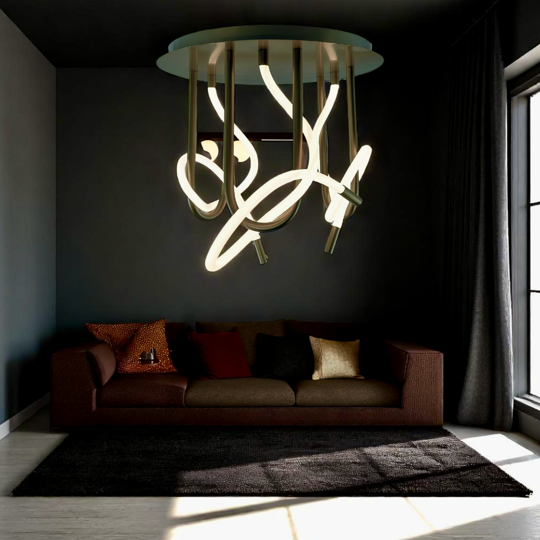 Lustra LED 45W Pleno NEAGRA / 50CM / MINIMALIST DESIGN Lighting Fixtures