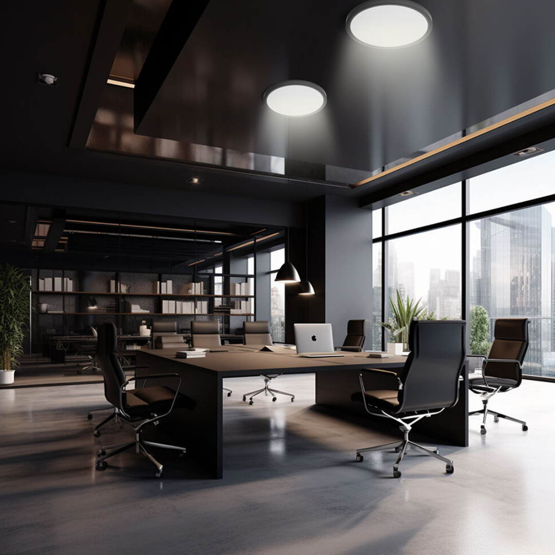 Plafoniera LED 36W 3 Functii Round BLACK 40CM / 36W / 3 FUNCTII led ceiling light