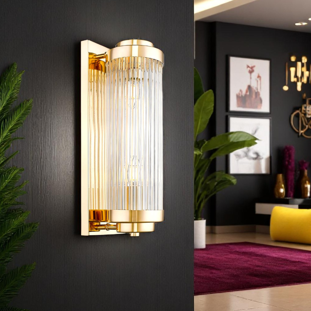 Aplica Perete Gold Luxury Reglabila 2XE14 AURIE / CRISTAL / APLICA PERETE Wall Light Fixtures