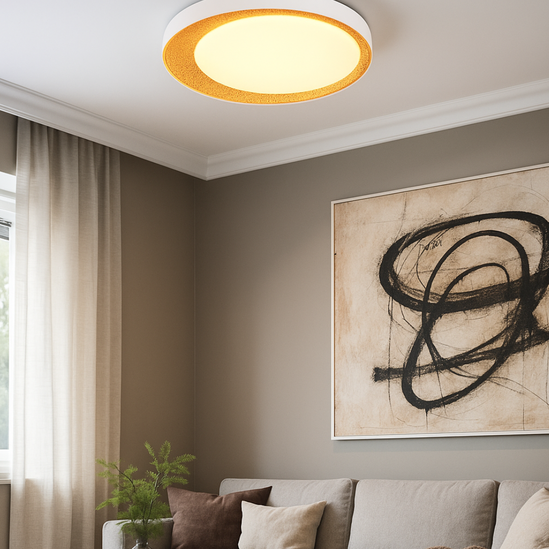 Lustra LED ALETA Gold CIRCLE DESIGN / AURIE / 45CM CEILING LIGHT