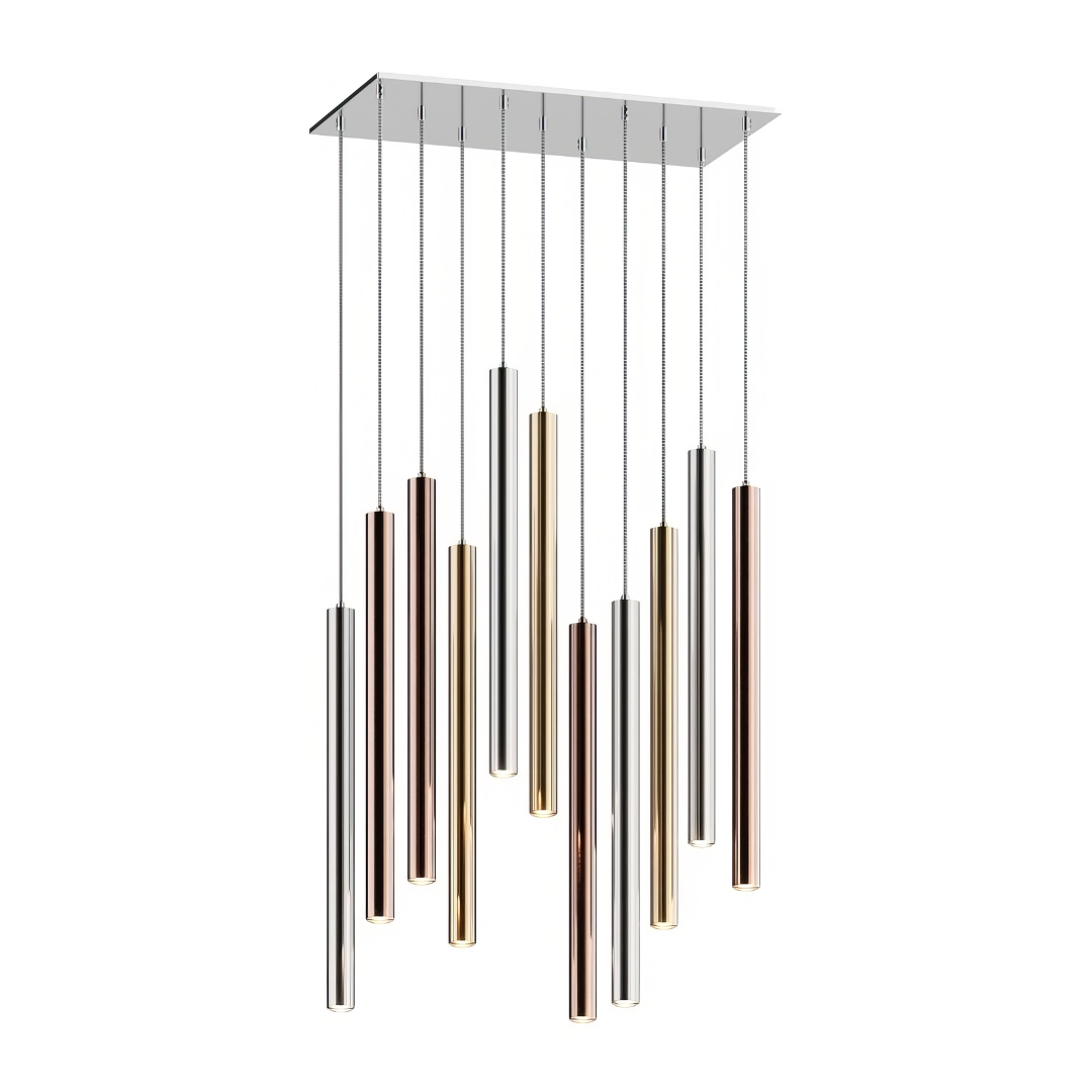 Lustra LED Chrome/Gold/Copper 11x5W 3000K CHROME / SUSPENDATE Lighting Fixtures