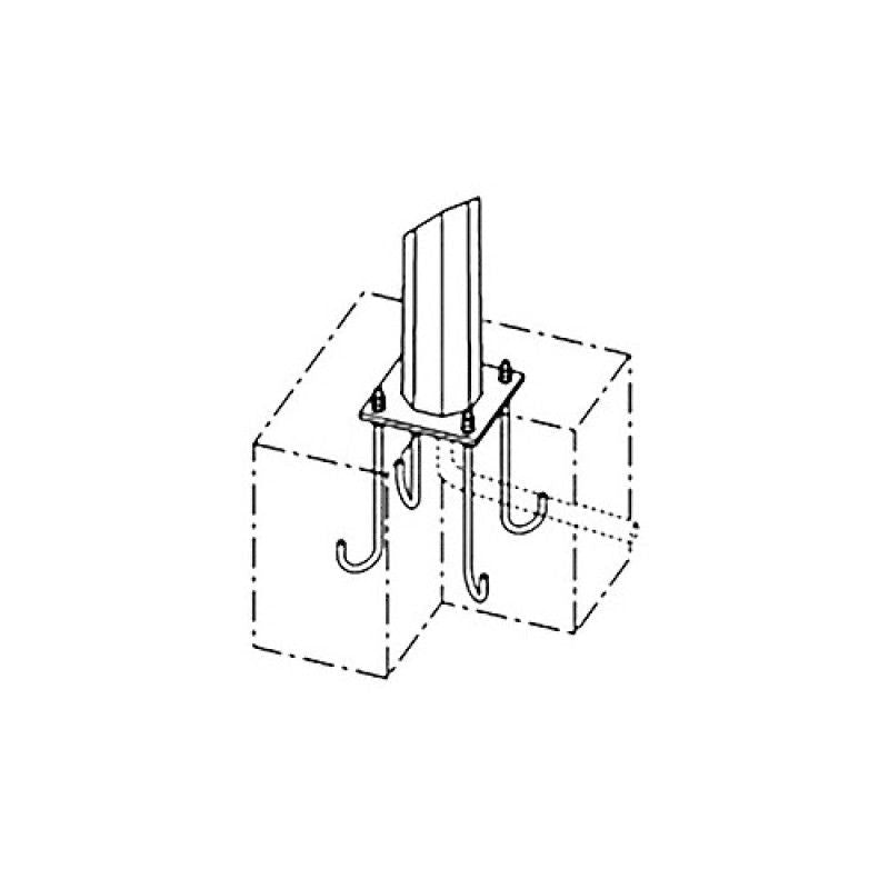 Set 4 Buloane Montaj Pentru Stalpi Stradali 11-12M
