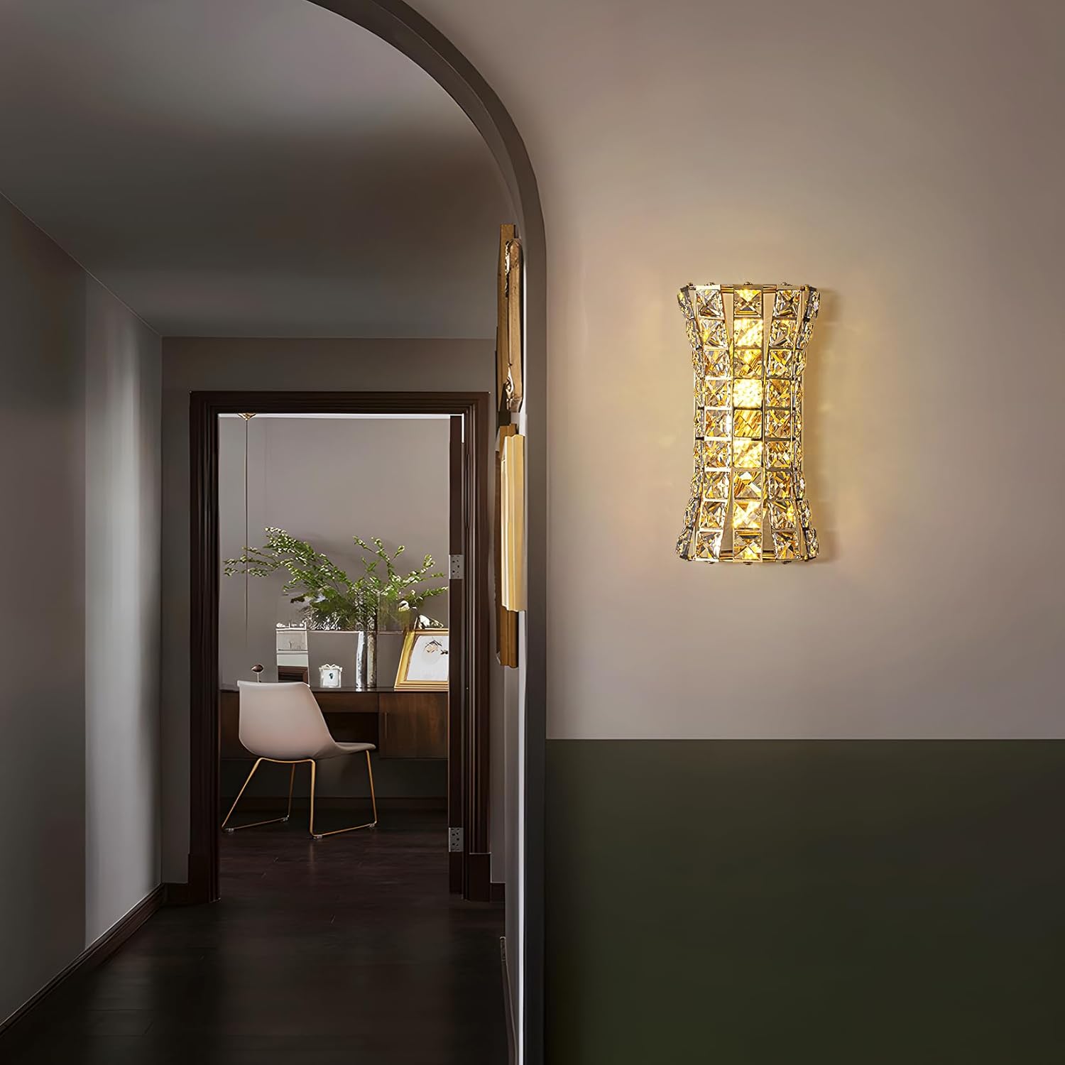 Aplica Cristal Golden Corset Deluxe 35cm AURIE / CRISTAL / APLICA PERETE Wall Light Fixtures
