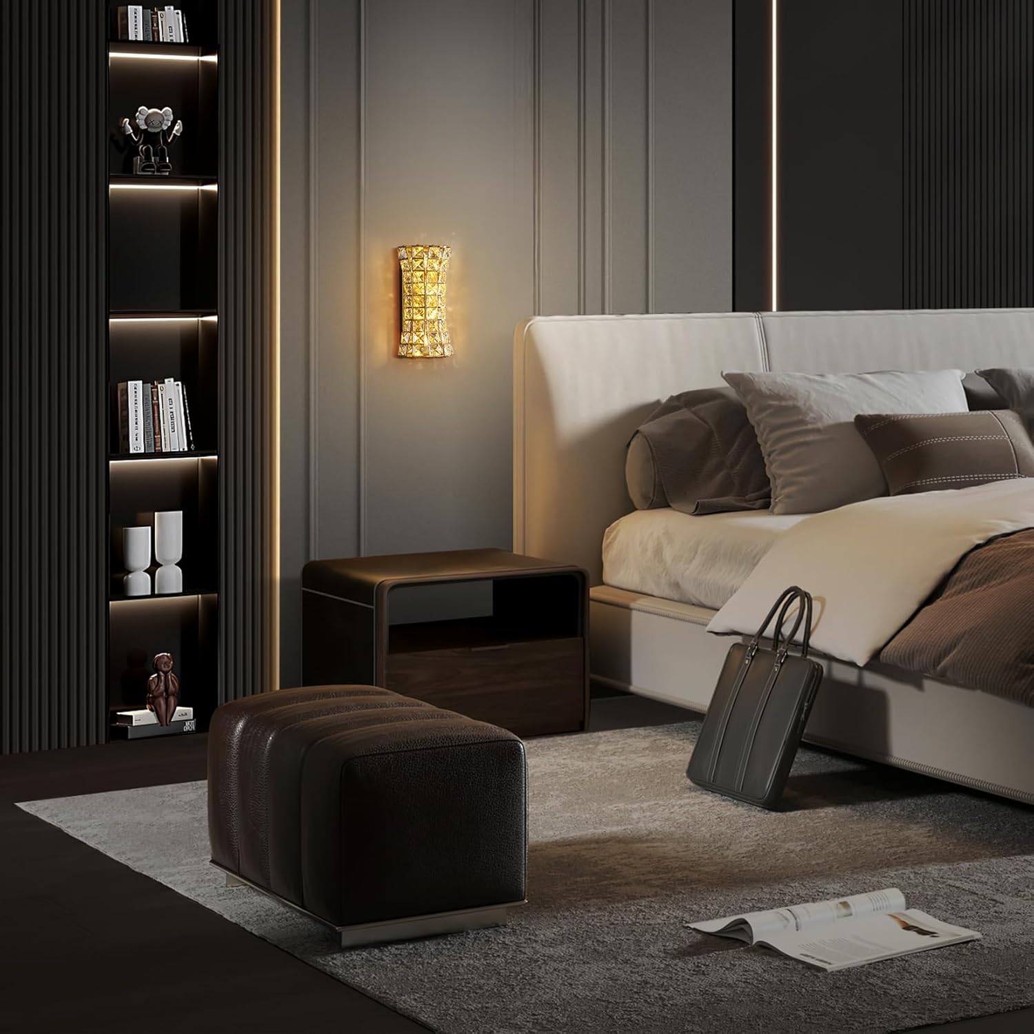 Aplica Cristal Golden Corset Deluxe 35cm AURIE / CRISTAL / APLICA PERETE Wall Light Fixtures