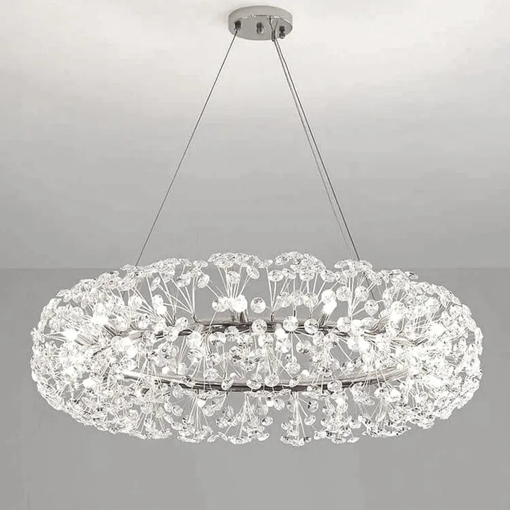 Lustra Suspendata Crystal Dandelion Silver XXL Lighting Fixtures