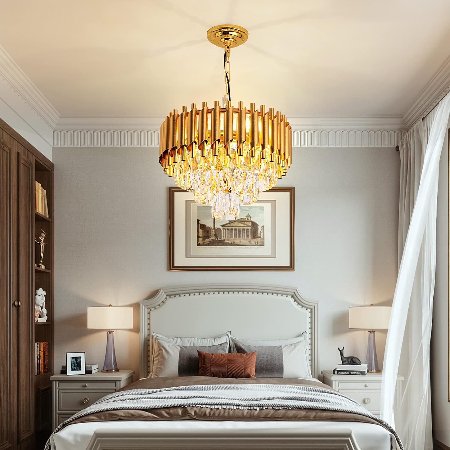 Candelabru Cristal Golden Panther 400Mm Chandeliers Crystal