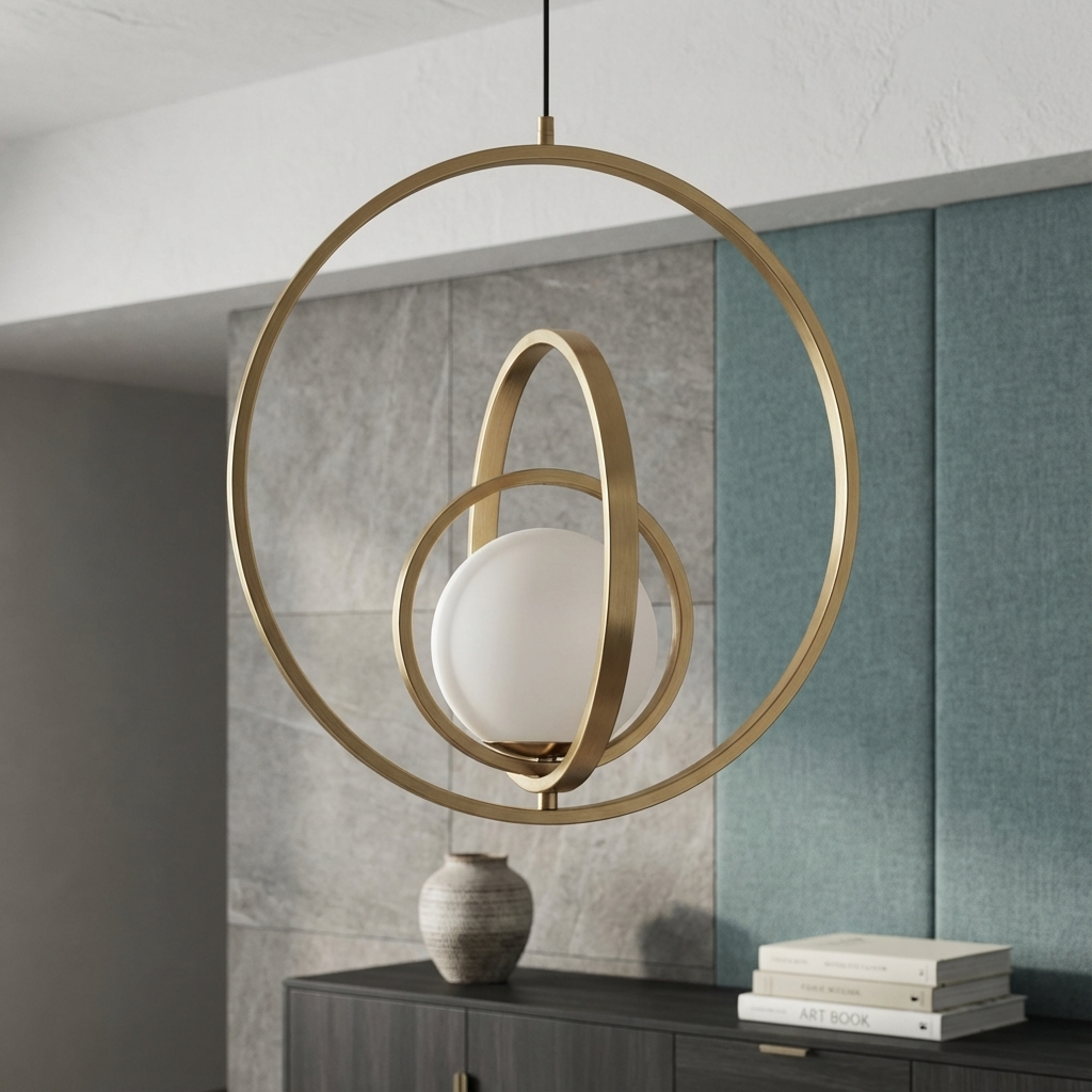 Pendul LOREN Abajur 1xE27 Gold