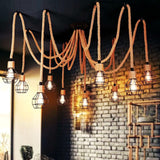 Lustra Vintage SPIDER ROPE 10xE27