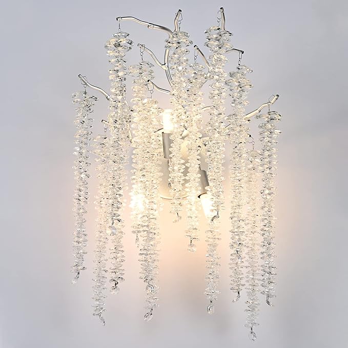 Aplica Cristal Silver Luxury Willow MINIMALIST DESIGN / ARGINTIE Wall Light Fixtures