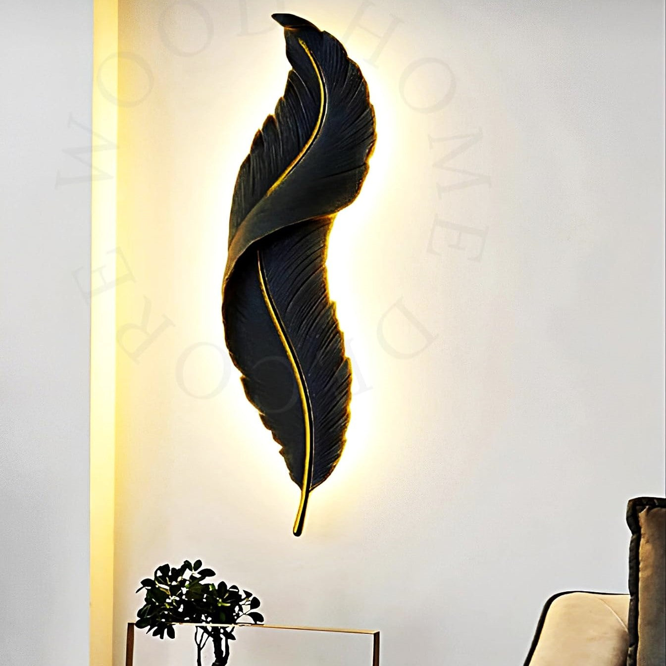 Aplica LED BLACK Luxury Feather 25W 63CM