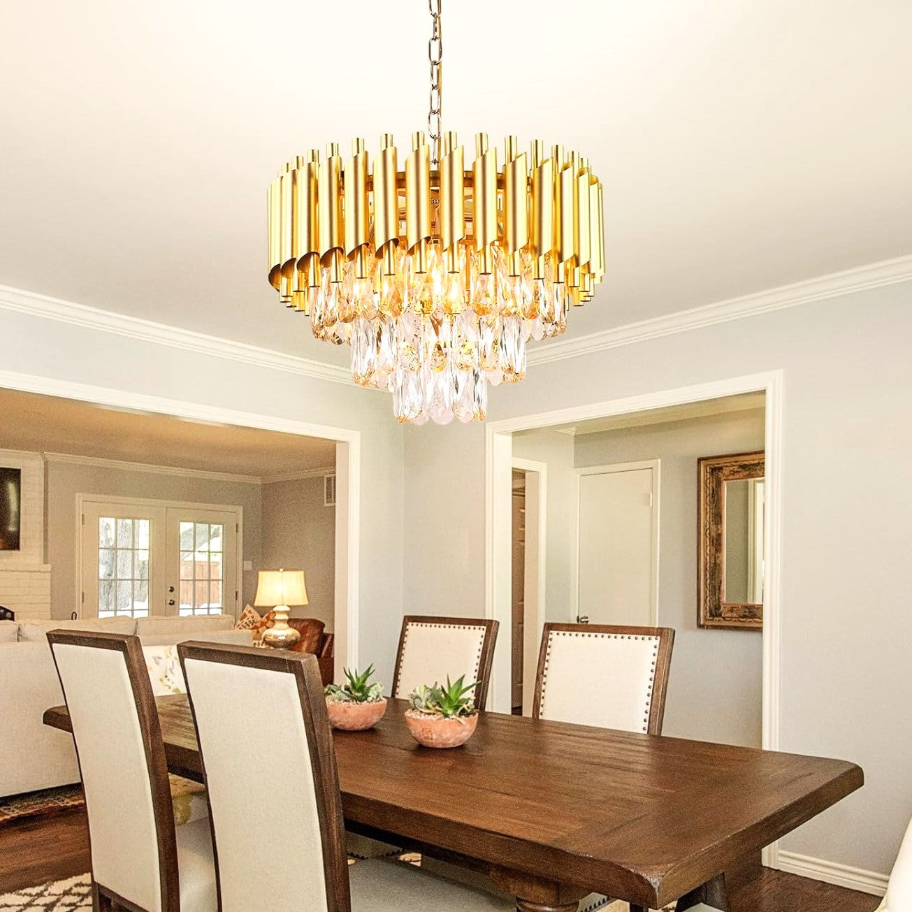 Candelabru Cristal Golden Panther 400Mm Chandeliers Crystal