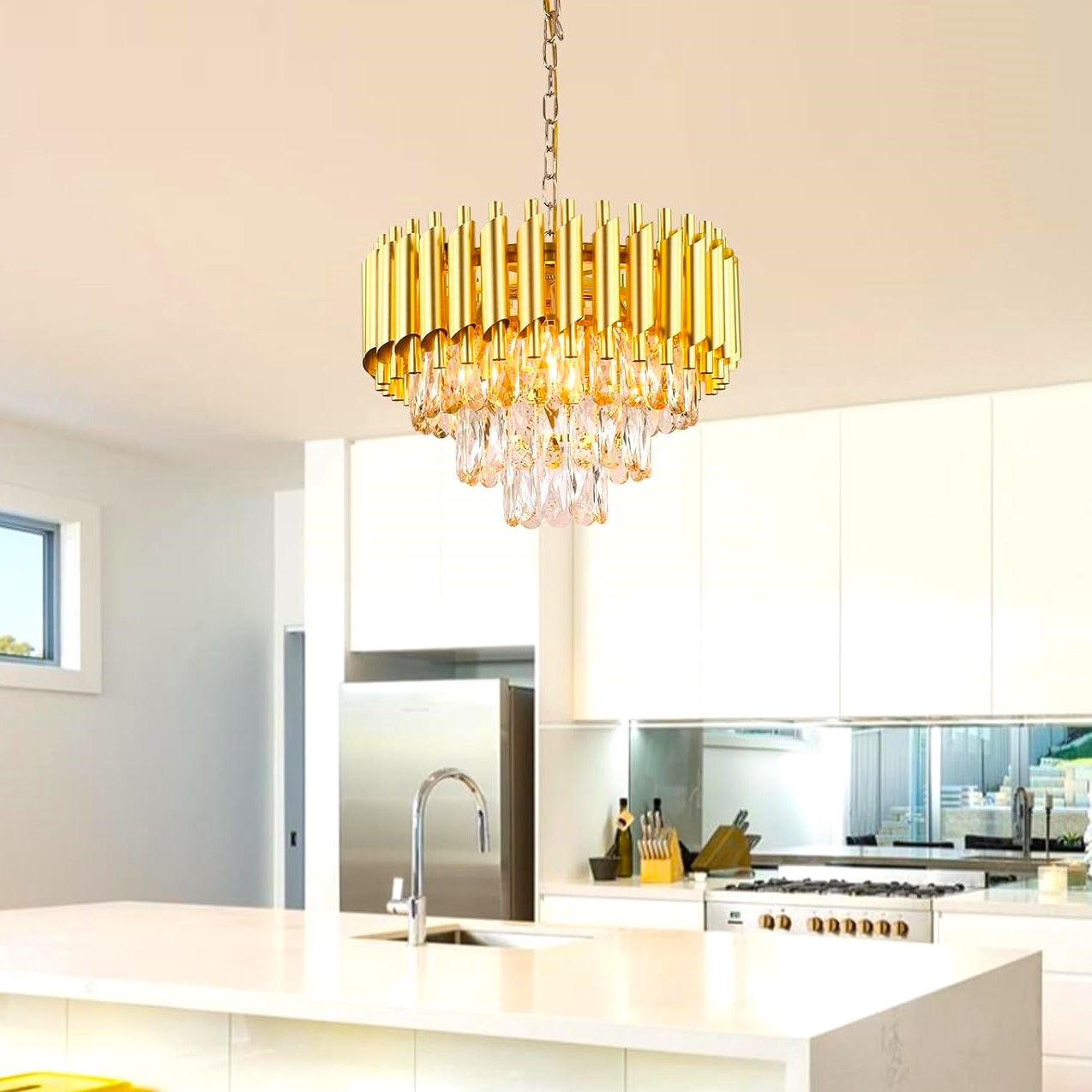 Candelabru Cristal Golden Panther 400Mm Chandeliers Crystal