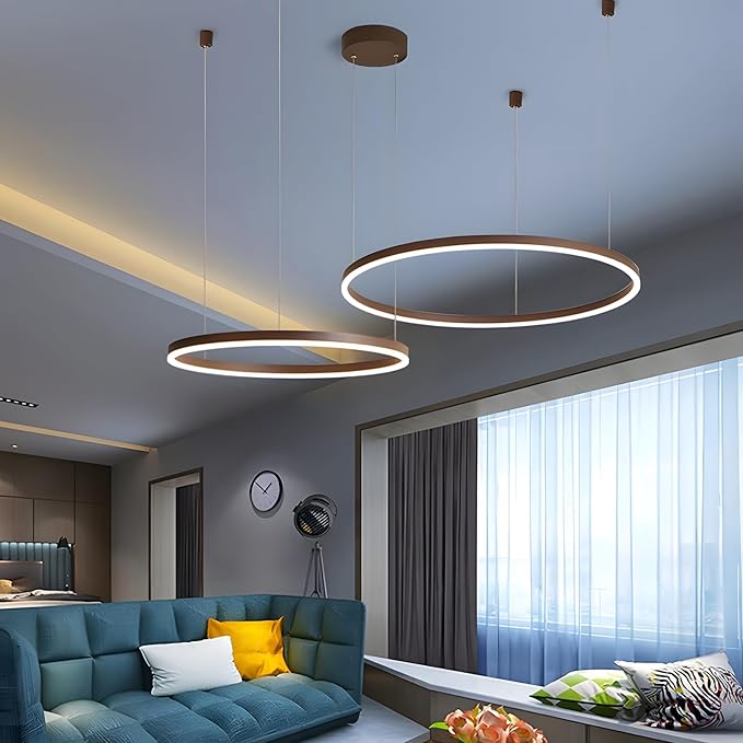 Lustra LED WONDERLAND Brown 2 Segmente Mobile Echivalent 500W Telecomanda MARO / SUSPENDATE / 60CM Lighting Fixtures