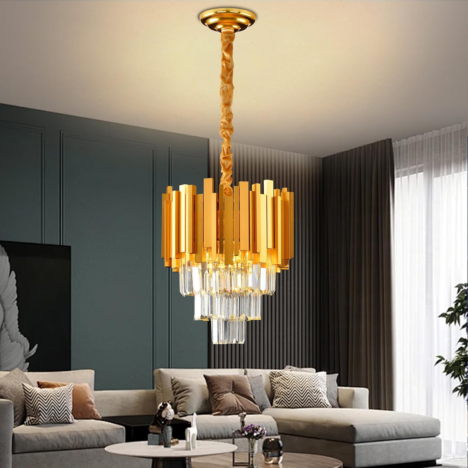 Candelabru Cristal GOLDEN MAXI 300mm AURIE / CRISTAL / 30CM Chandeliers Crystal