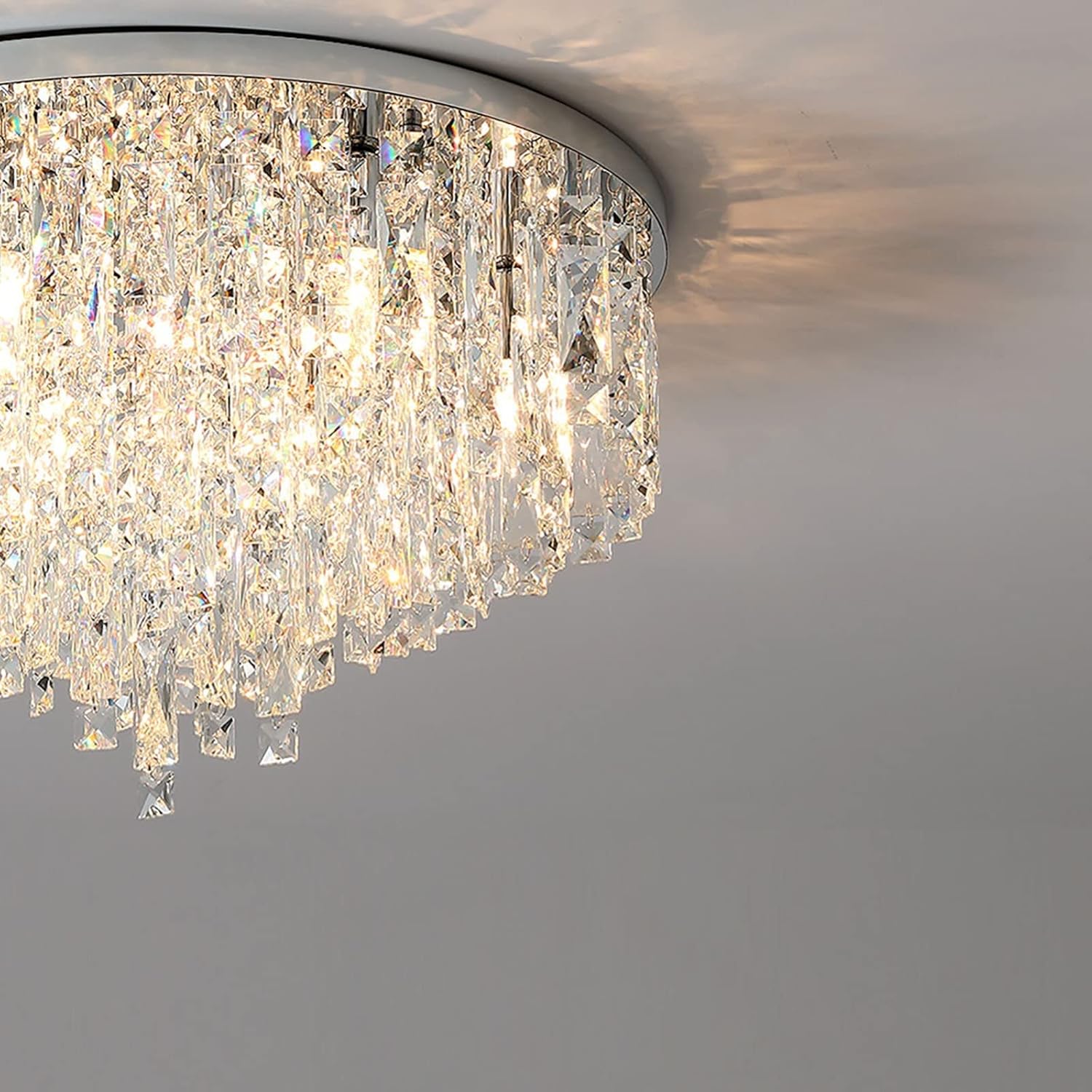 Candelabru Cristal MARY Silver 50cm Telecomanda ARGINTIE / 50CM / CRISTAL Chandeliers