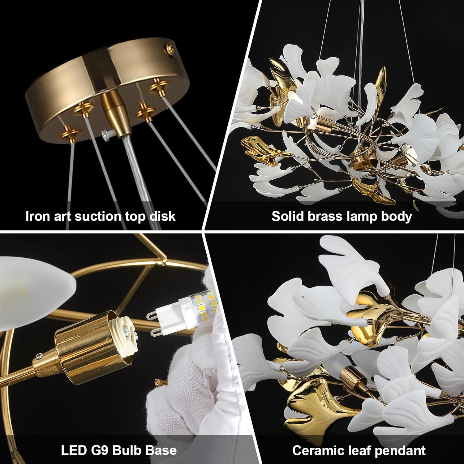 Candelabru LUXURY Golden VALERY 120x40cm AURIE / 120X40CM / LUXURY Chandeliers Crystal