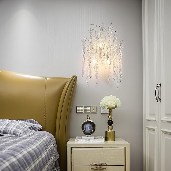 Aplica Cristal Silver Luxury Willow MINIMALIST DESIGN / ARGINTIE Wall Light Fixtures