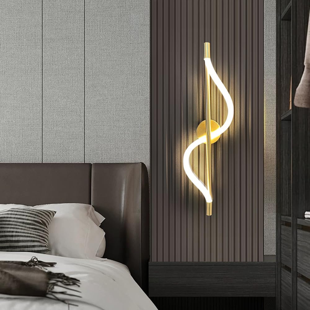 Aplica Led 16W Nordic Style Light Tube R9156/610 Gold Wall Fixtures