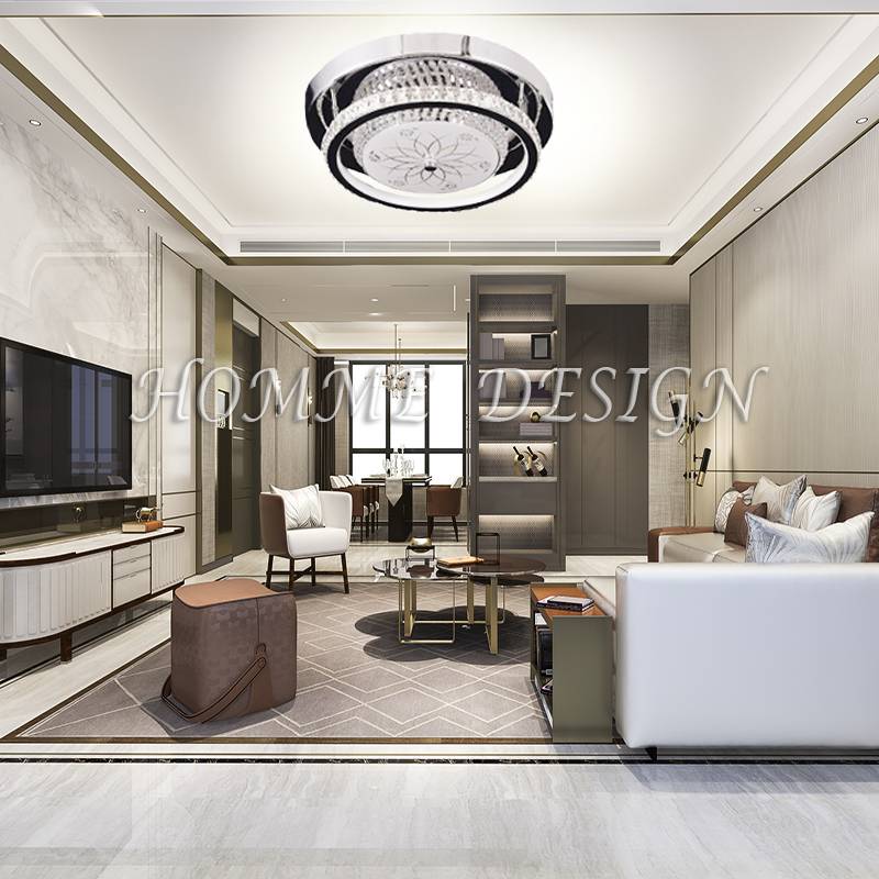 Lustra Led 60W Royal Rigs Silver Echivalent 300W Lighting Fixtures