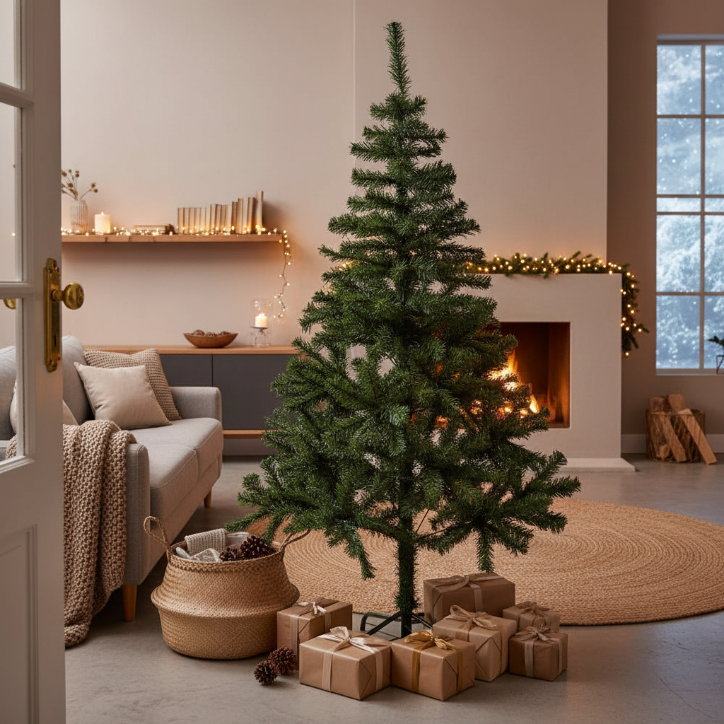 Brad Artificial de Craciun 150cm Suport Metalic - CA-7