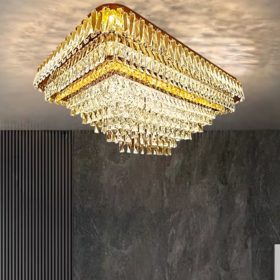 Lustra LED Aplicata Grand Glam Telecomanda CHROME / 115CM / CRISTAL Chandeliers