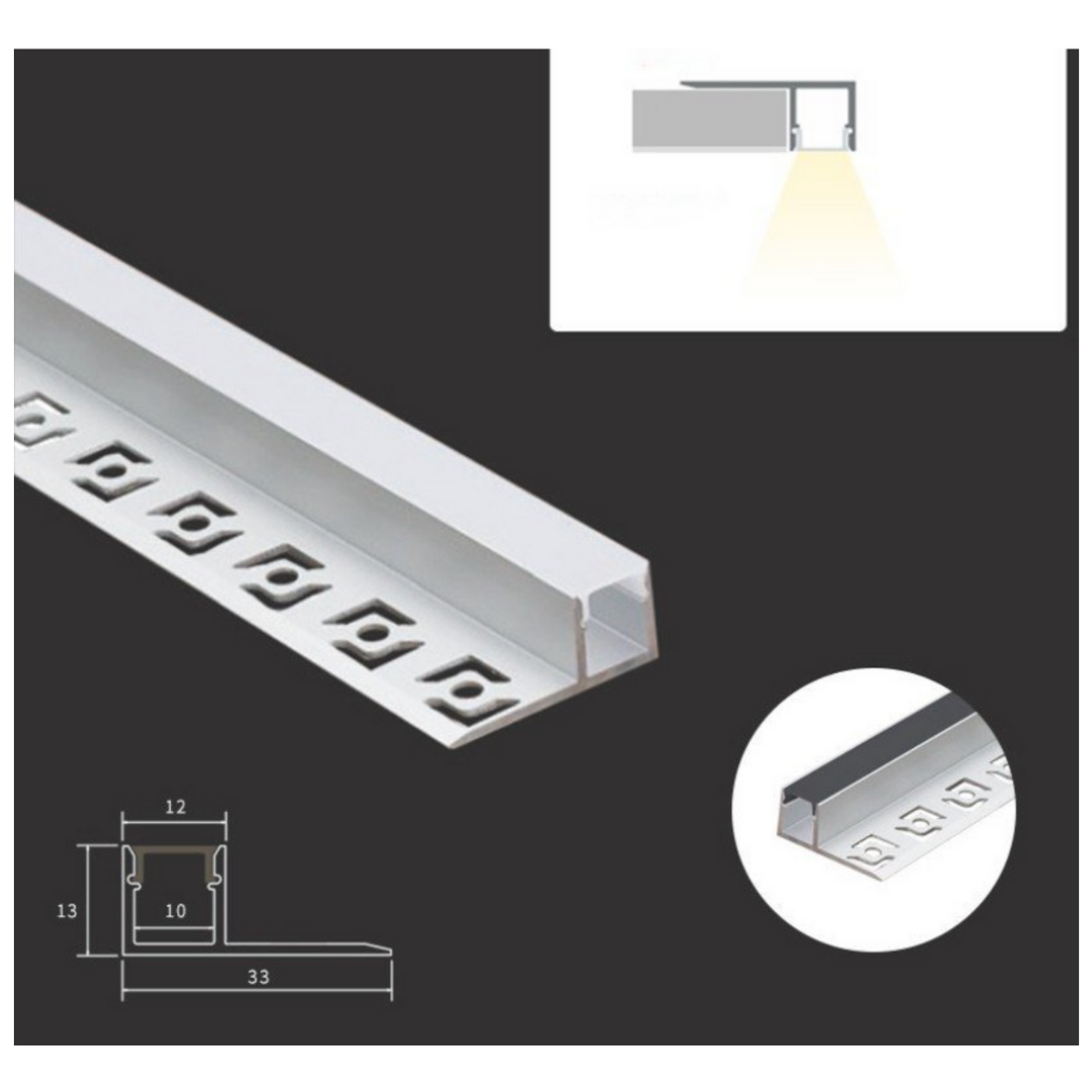 Profil LED 2 METRI de Capat Incastrat Sub Tencuiala LED Strips