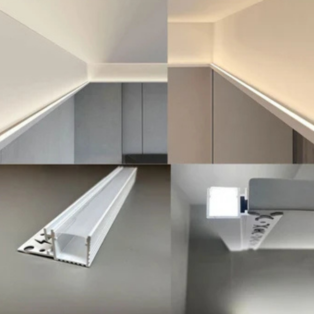 Profil LED 2 METRI de Capat Incastrat Sub Tencuiala LED Strips