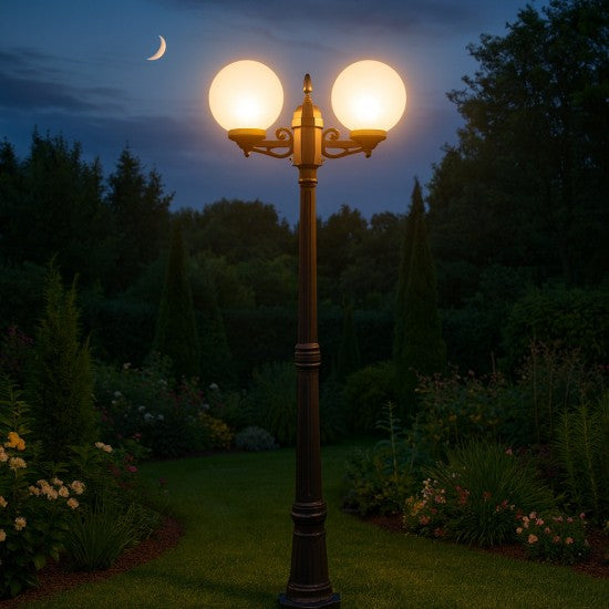 Stalp De Gradina Negru 2 Brate 40W 220CM STALP ORNAMENTAL / NEAGRA GARDEN POLE