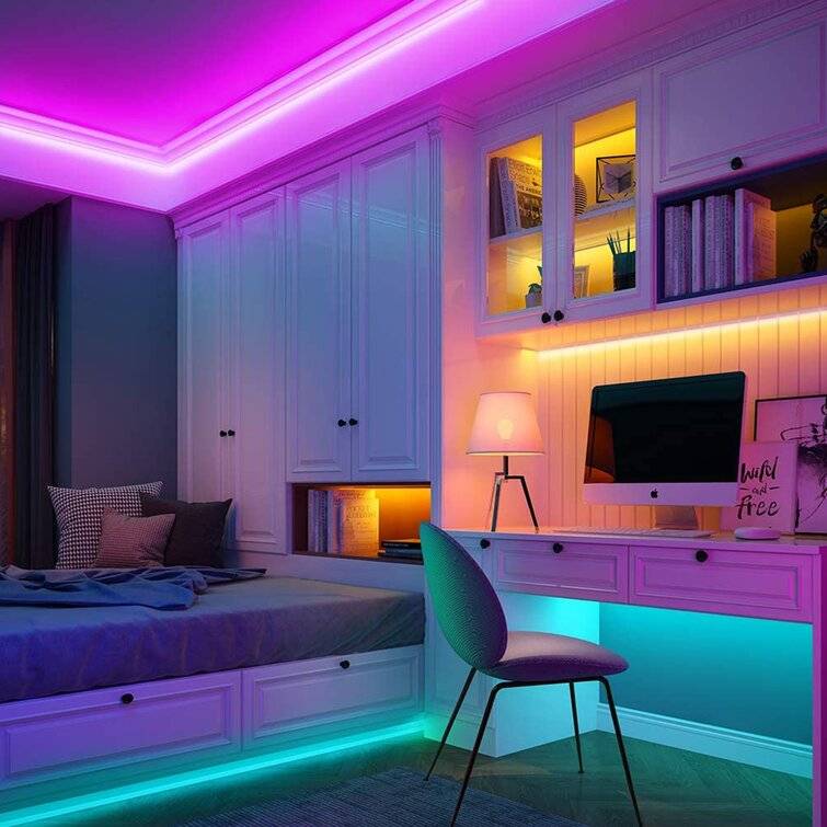 Kit Banda Led Rgb 12V Ip21 Interior 5 Metri Telecomanda 44 Taste Strips