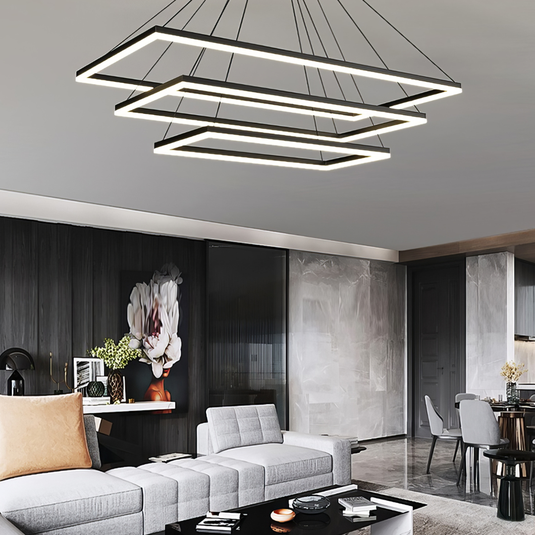 Lustra LED Suspendata Neagra NEAGRA / SUSPENDATE Lighting Fixtures