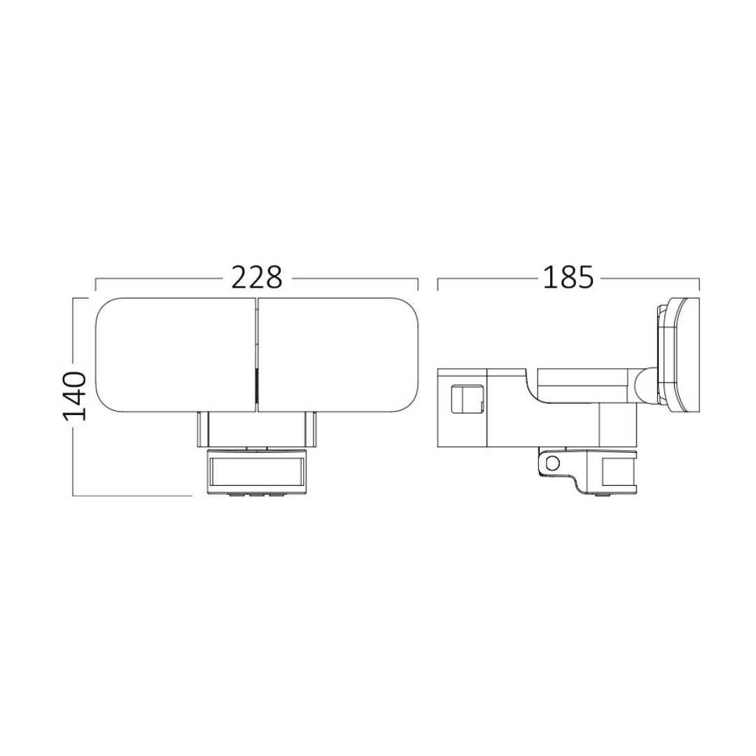 Aplica LED Exterior White 30W cu Senzor PIR ALBA Wall Light Fixtures