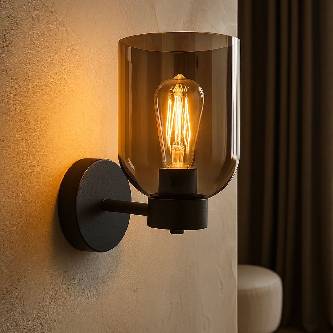 Aplica Perete 1xE27 Smokey BR-BV01-00043 NEAGRA / APLICA PERETE / MINIMALIST DESIGN Wall Light Fixtures