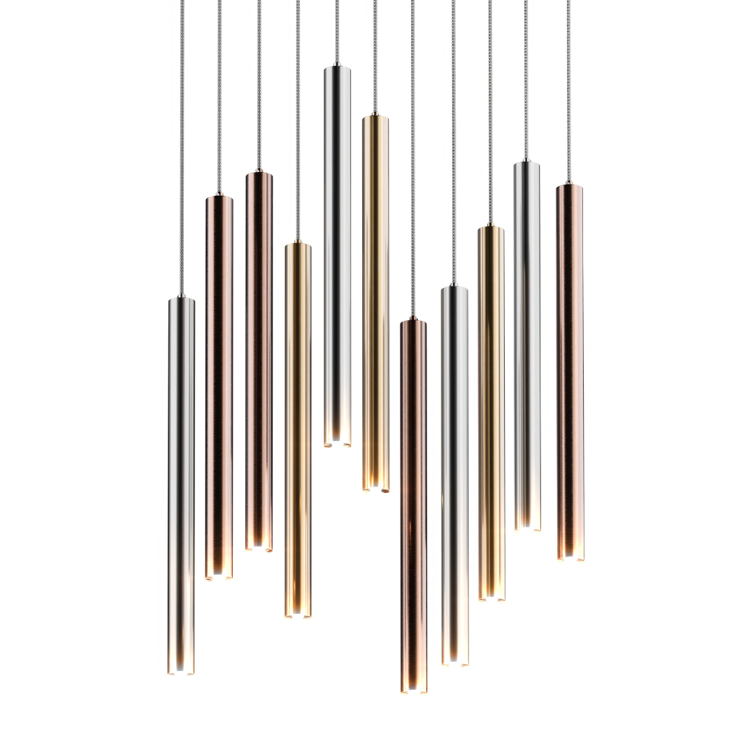 Lustra LED Chrome/Gold/Copper 11x5W 3000K CHROME / SUSPENDATE Lighting Fixtures